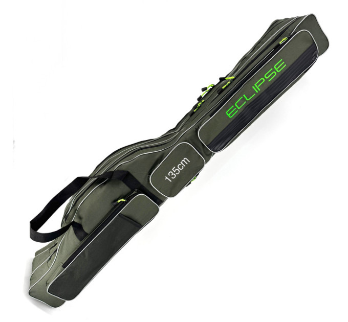 Чехол для удилищ ECLIPSE 2503 1.50м серый с черными вставками, 3 секции