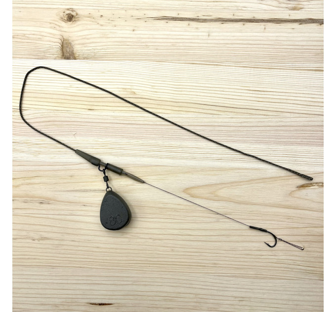 Монтаж Life Carp #38 80 гр, безпечна кліпса, груз груша, 1 гачок під бойл