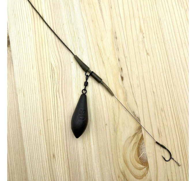 Монтаж Life Carp #39 80 гр, безпечна кліпса, груз пуля, 1 гачок під бойл