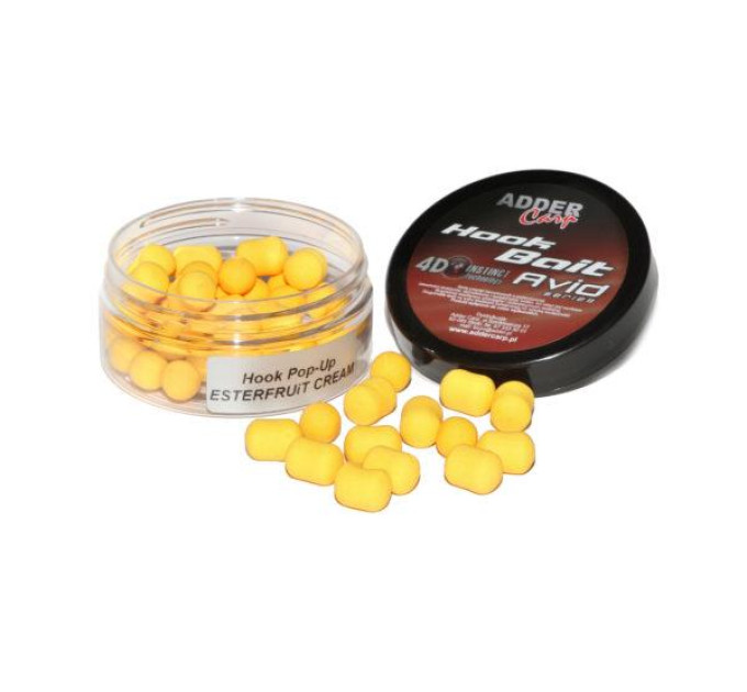 Бойли Adder Carp Hook Boilies Avid Pop-Up 10 mm Ester Fruit Cream / Ефірний крем