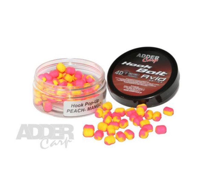 Бойлы Adder Carp Hook Boilies Avid Pop-Up Dumbell 8/10 mm Peach-Mango / Персик-Манго