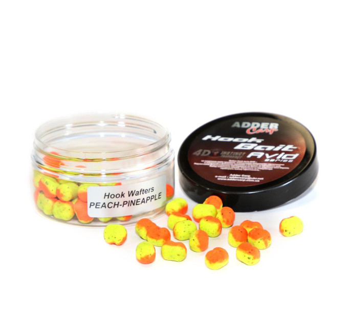 Бойлы Hook Waftes Adder Carp Avid 8/10mm 90m PEACH&PINEAPPLE / Персик-Ананас