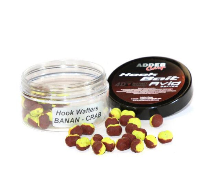 Бойли Hook Waftes Adder Carp Avid 8/10mm 90ml BANAN-CRAB / Банан-Краб