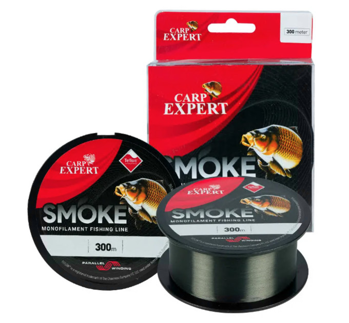 Леска Energofish CARP EXPERT Smoke Dark Grey Teflon 300m 0.30mm 12.7kg