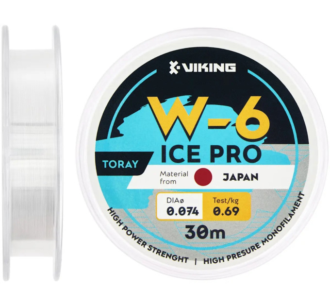 Леска Viking Fishing Ice Pro W-6 30m (clear) 0.135mm 1.98kg