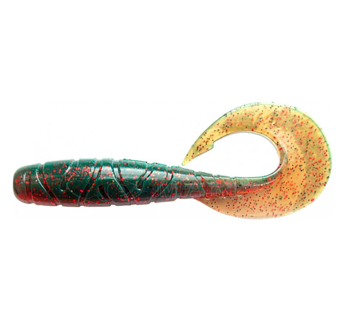 Силікон FishUp Mighty Grub 4.5" (4шт) #019 - Motor Oil Red