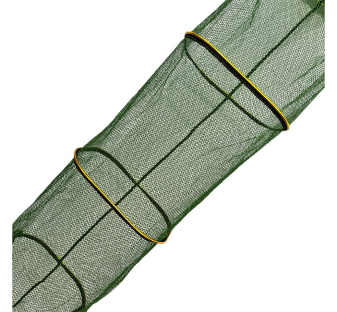 Садок Carp Line Green 3.0м желтые алюминиевые кольца, зеленая прорезиненная сетка, резьба с регулировкой под колышек
