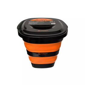 Ведро силиконовое с крышкой FORREST Collapsible Bucket with cover 19L ORANGE
