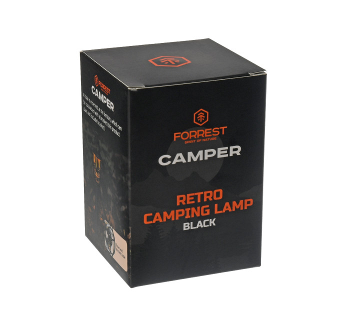 Ліхтар FORREST Camper Retro Camping Lamp Black