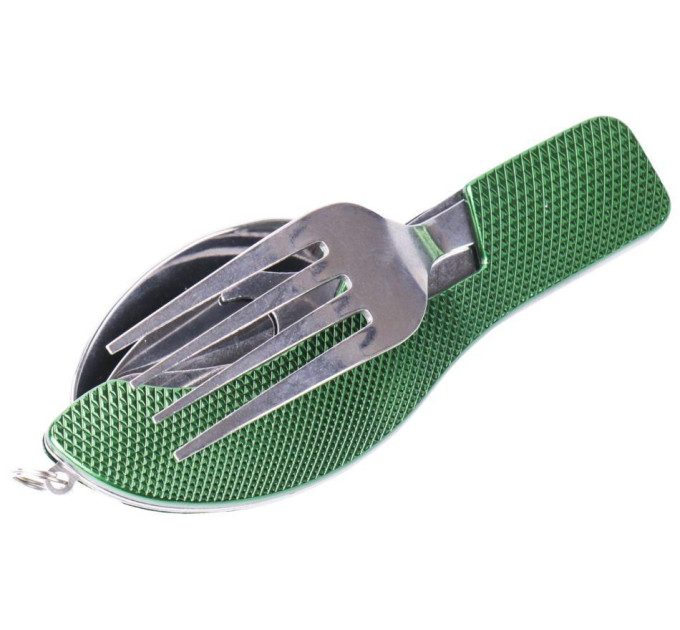 Походный набор столовых принадлежностей Fishing Roi 4 в 1 Green