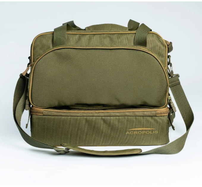 ACROPOLIS Риболовна сумка 2 в 1 для фідерної, коропової ловлі з 7 коробками та 2 поводочницями РСФ-3