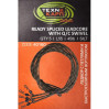 Набор Techno Carp "Петли-лидкор" с б/с вертлюгом 45lb 55см Silt (уп. 5 шт)