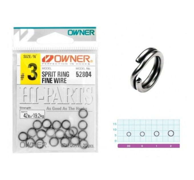 Заводное кольцо Owner Split Ring Fine Wire №00