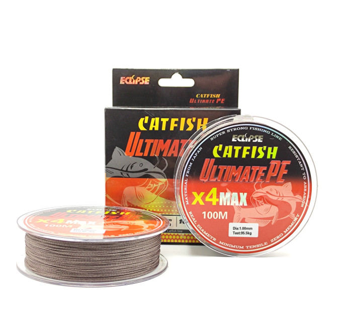 Шнур ECLIPSE X4 Catfish Ultimate PE Brown 100m 0.60mm