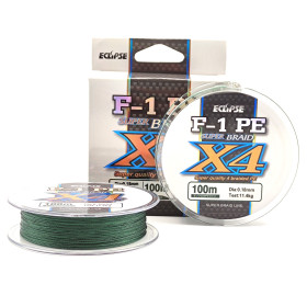 Шнур Eclipse X4 F-1 PE Dark Green 100m 0.26mm