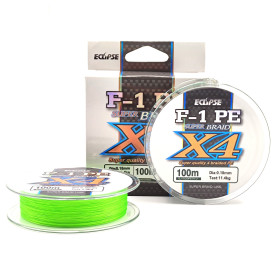 Шнур Eclipse X4 F-1 PE Light Green 100m 0.08mm
