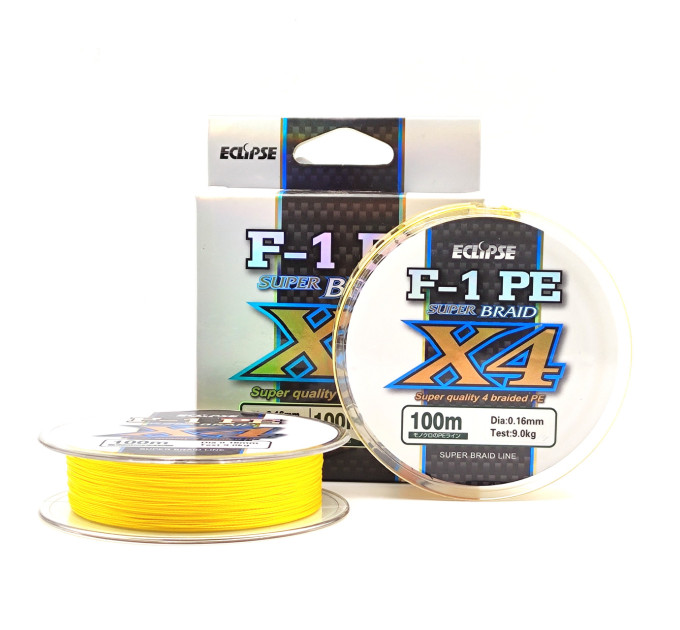 Шнур Eclipse X4 F-1 PE Orange 100m 0.12mm