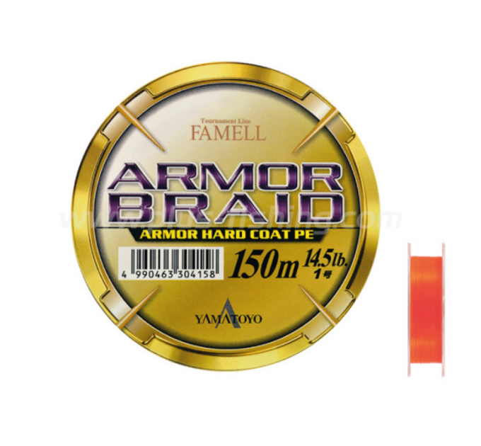 Шнур YAMATOYO Armor Braid PE #0.8 (11lb) 150m (Orange)