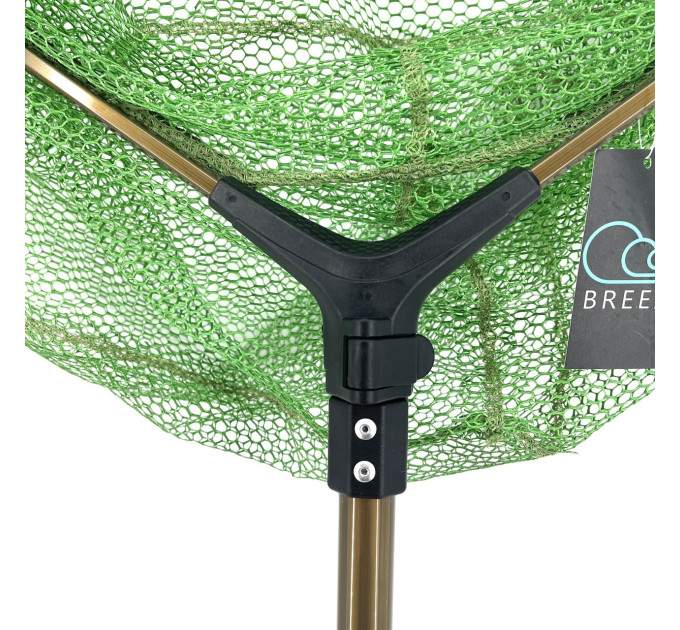 Підсак BREEZE Y-221055-QP, голова каркасна 55 см, прогумована сітка, телескоп ручка 1.6 м
