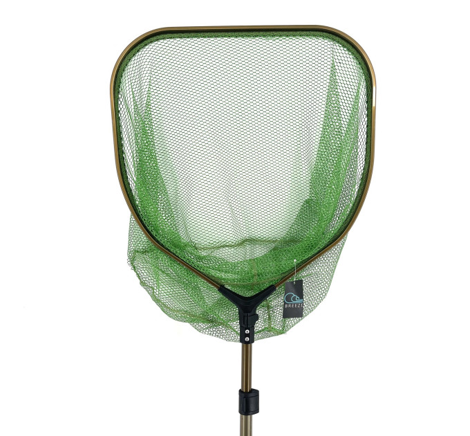 Підсак BREEZE Y-221055-QP, голова каркасна 55 см, прогумована сітка, телескоп ручка 1.6 м