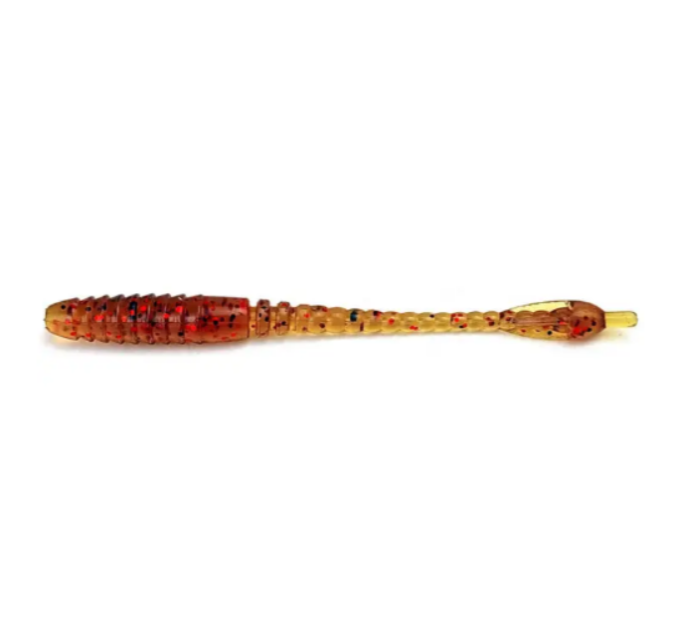Силикон FishUp ARW Worm 2" (12pcs.), #019 - Motor Oil/Red