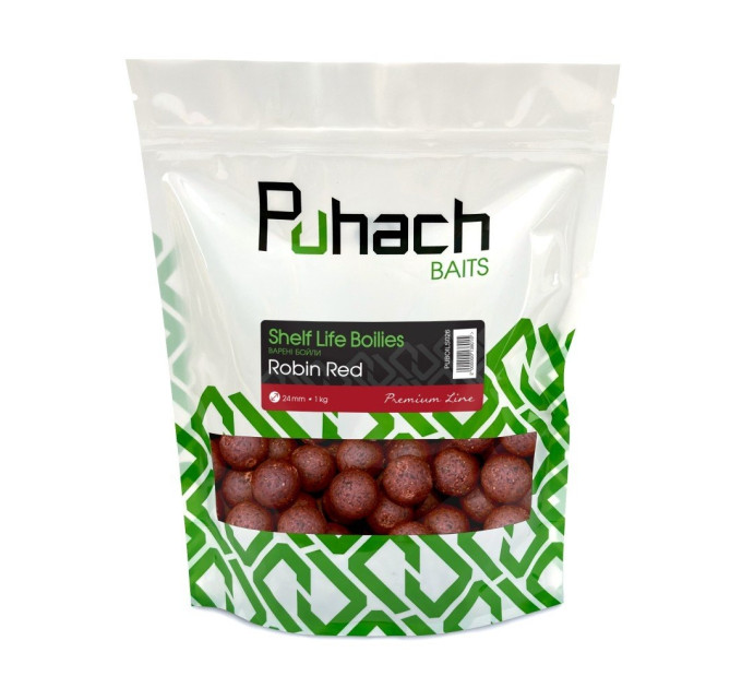 Puhach Baits Premium Line Shelf Life Boilies 24mm 1kg - Robin Red