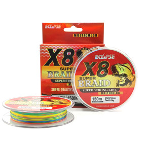 Шнур ECLIPSE X8 Super Braid Multicolor 150m 0.08mm 5,6kg
