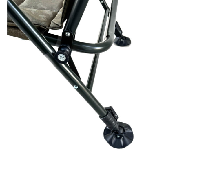 Крісло Eclipse Dyscover 1010-L складне з підлокотниками і регулюванням нахилу, олива + чохол