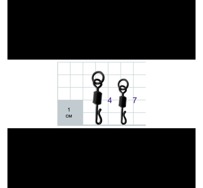 Застежка с вертлюжком Gurza Long Q-shaped Swing Snap with Solid Ring # 7