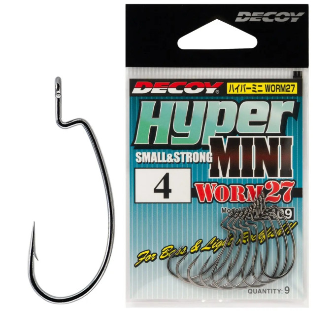 Крючок Decoy Worm27 Hyper Mini #2 (9 шт/уп)