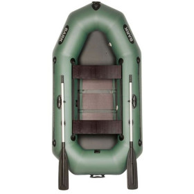 Лодка BARK В-250D Двухместная гребная, подвижные сиденья, реечный настил