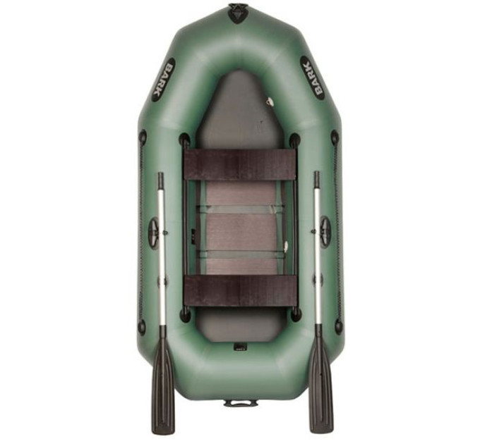 Лодка BARK В-250D Двухместная гребная, подвижные сиденья, реечный настил
