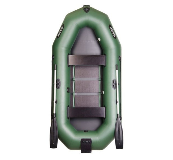 Лодка BARK B-280N Трехместная гребная, стационарные сиденья, реечный настил, навесной транец