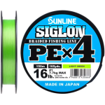 Шнур SUNLINE Siglon PE X4 150m салатовий #0.3/0.094mm 5lb/2.1 kg