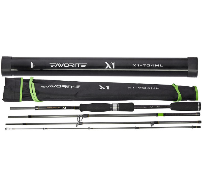 Удилище спиннинговое FAVORITE X1 Travel 764M 2.29m 7-24g