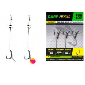 Проф Монтаж Карповый поводок с иглой Bait Spike Rigs №8, L-15см (3шт)