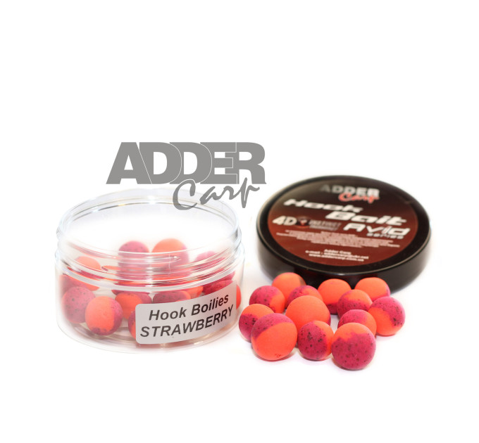 Бойлы Adder Carp Hook Boilies Neutral Balance Avid 14-16 mm 100 ml Strawberry / Клубника
