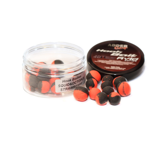 Бойли Adder Carp Hook Boilies Neutral Balance Avid 14-16 mm 100 ml Squid&Octopus-Strawberry