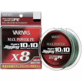 Шнур VARIVAS Avani Jigging Max Power X8 10*10 Multicolor 200m 7.5kg 0.148mm #0.8 Шнур VARIVAS Avani Jigging Max Power X8 10*10 Multicolor 200m 7.5kg 0.148mm #0.8