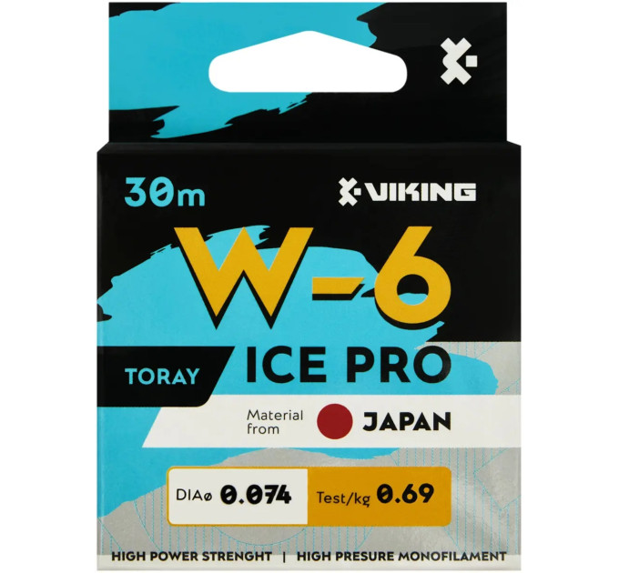 Леска Viking Fishing Ice Pro W-6 30m (clear) 0.083mm 0.82kg