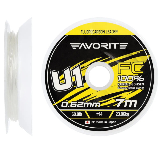 Флюорокарбон Favorite U1 FC 7m #14/0.62mm 50.8lb/23.06kg
