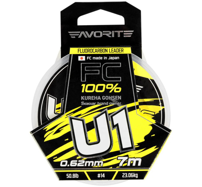 Флюорокарбон Favorite U1 FC 7m #14/0.62mm 50.8lb/23.06kg