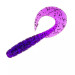 Силікон FishUp Mighty Grub 3.5" (7шт) #060 - Dark Violet Peacock & Silver