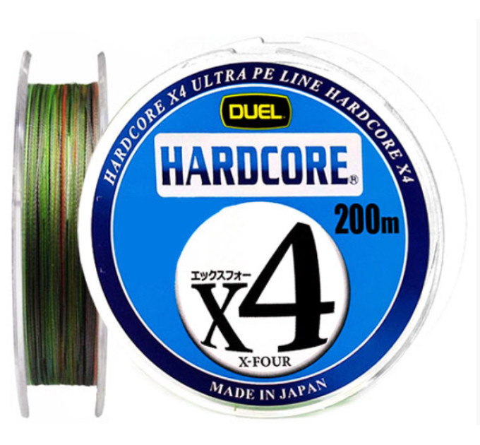 Шнур DUEL HARDCORE X4 200m #0.8/0.153mm 14lb/6.4kg