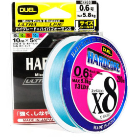 Шнур DUEL HARDCORE X8 200m #1.0/0.171mm 20lb/9kg
