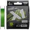 Шнур Favorite X1 PE 4x 150m (l.green) #0.8/0.148mm 15lb/6.8kg