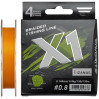 Шнур Favorite X1 PE 4x 150m (orange) #0.8/0.148mm 15lb/6.8kg
