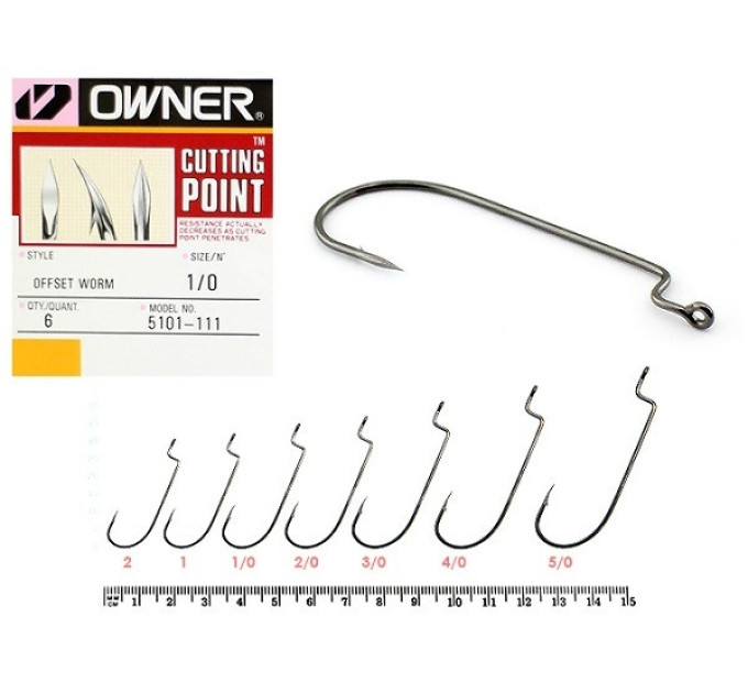 Гачок офсетний OWNER Offset Worm 5101 №1/0
