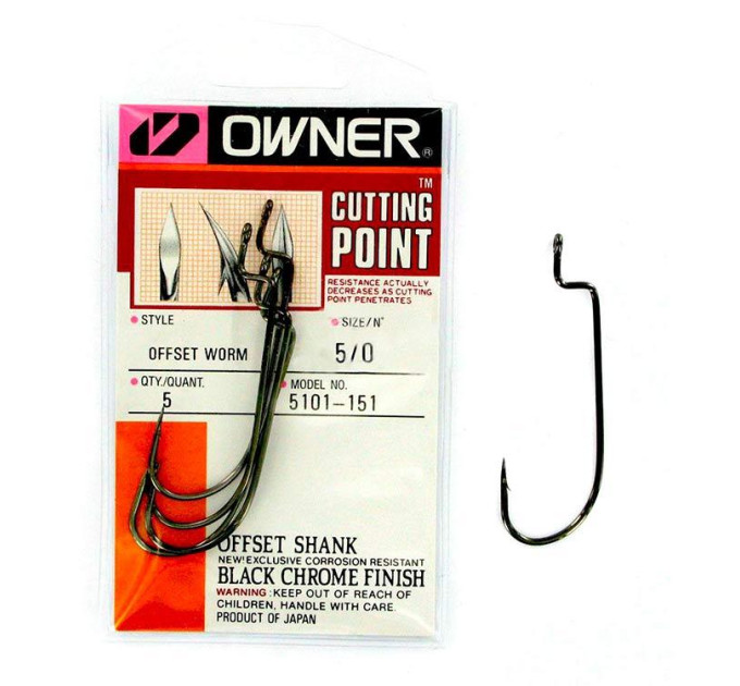 Гачок офсетний OWNER Offset Worm 5101 №2/0