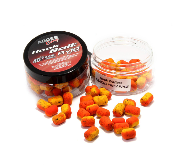 Бойлы Hook Waftes Adder Carp Avid Dambell 10/14mm 90ml PEACH&PINEAPPLE / Персик-Ананас